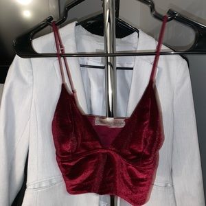 Velvet Crop Top
